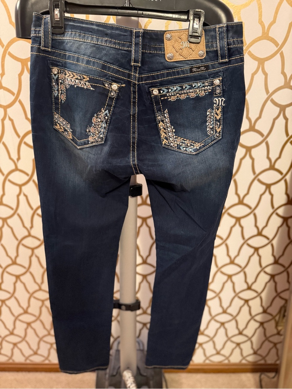 Miss Me Dark Curvy Skinny Jeans 29x33 - Picture 4 of 6